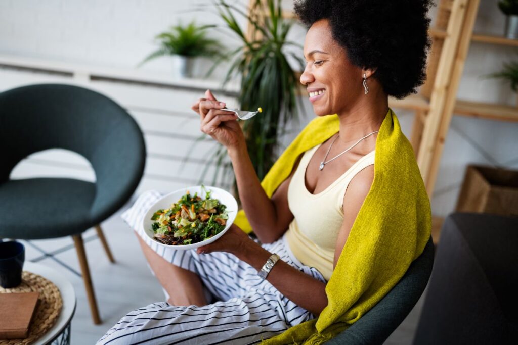 Woman eating